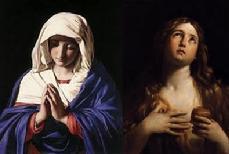 MaryMagdalene_Sassoferrato-The Virgin in Prayer_Guido Reni-The Magdalen